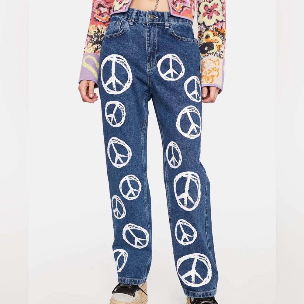 The Ragged Priest Peace Printed Dad Jean
